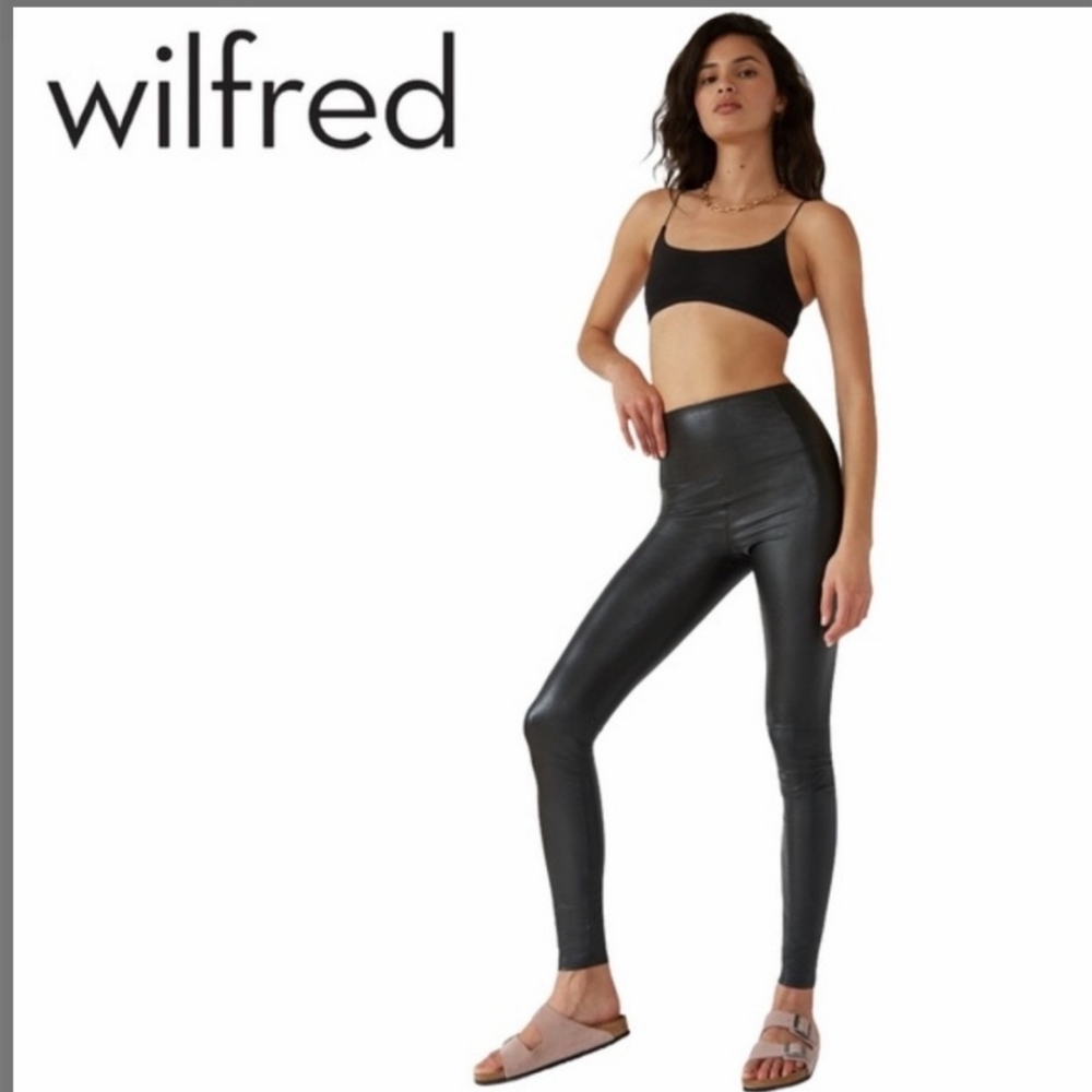 Wilfred Daria faux leather leggings size Small